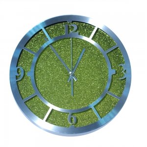 Часы металл круглые зеленые